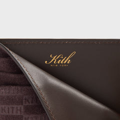 Kith Monogram Suede Card Holder - Incognito
