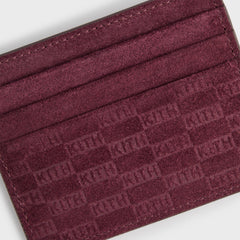 Kith Monogram Suede Card Holder - Magma