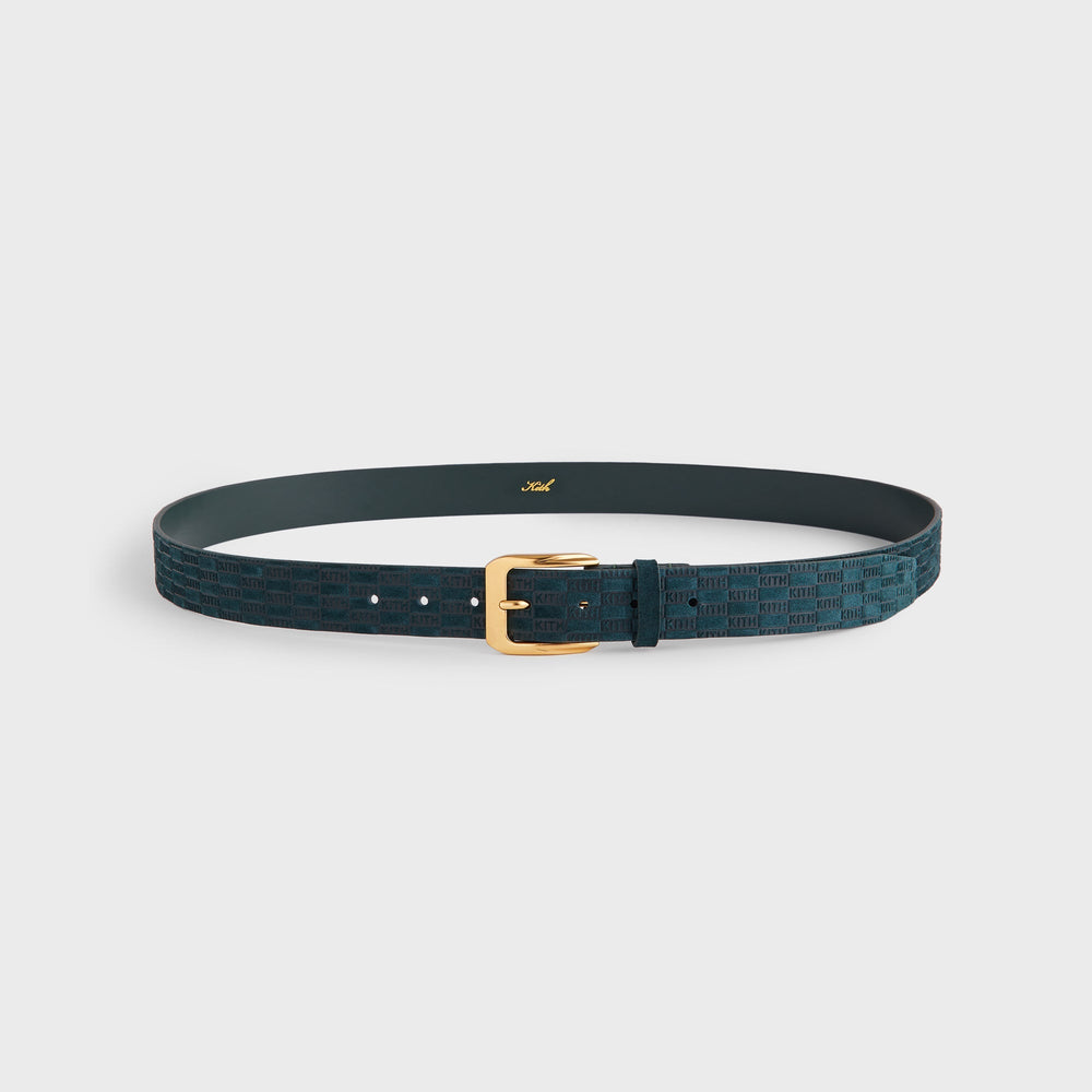 Kith Monogram Suede Leather Belt - Stadium