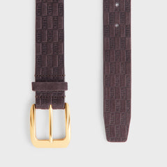 Kith Monogram Suede Leather Belt - Incognito