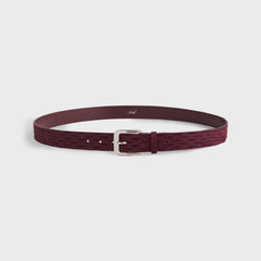 Kith Monogram Suede Leather Belt - Magma