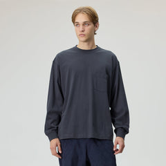 Kith Long Sleeve Leonard Pocket Tee - Carbon