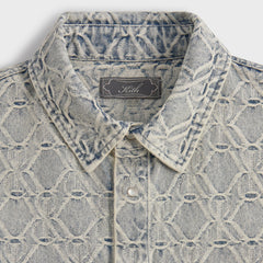 Kith Jacquard Crest Denim Apollo Shirt - Atom