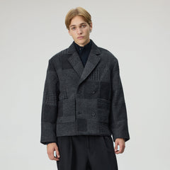 Kith Patchwork Wool Raya Blazer - Shadow