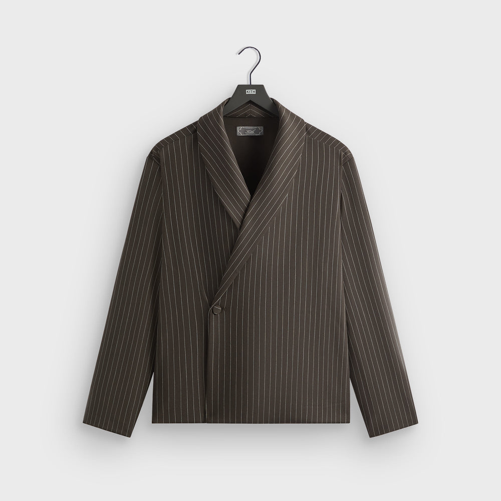 Kith Double Weave Long Sleeve Thompson Crossover Shirt - Kindling