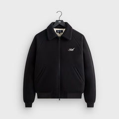 Kith for the New York Yankees Melton Wool Raglan Varsity Jacket - Blac