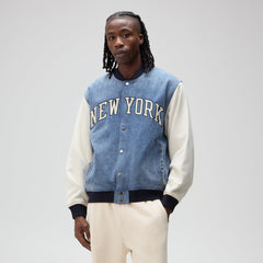 Kith for the New York Knicks Denim Marvin Bomber - Medium Indigo