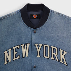 Kith for the New York Knicks Denim Marvin Bomber - Medium Indigo