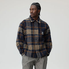 Kith Brushed Plaid Sheridan Shirt Jacket - Nocturnal