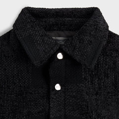Kith Chenille Plaid Brixton Puffed Shirt Jacket - Black