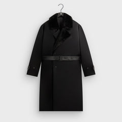 Kith 101 for ssstein Double Lapeled Double Breasted Coat - Black