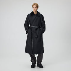 Kith 101 for ssstein Double Lapeled Double Breasted Coat - Black