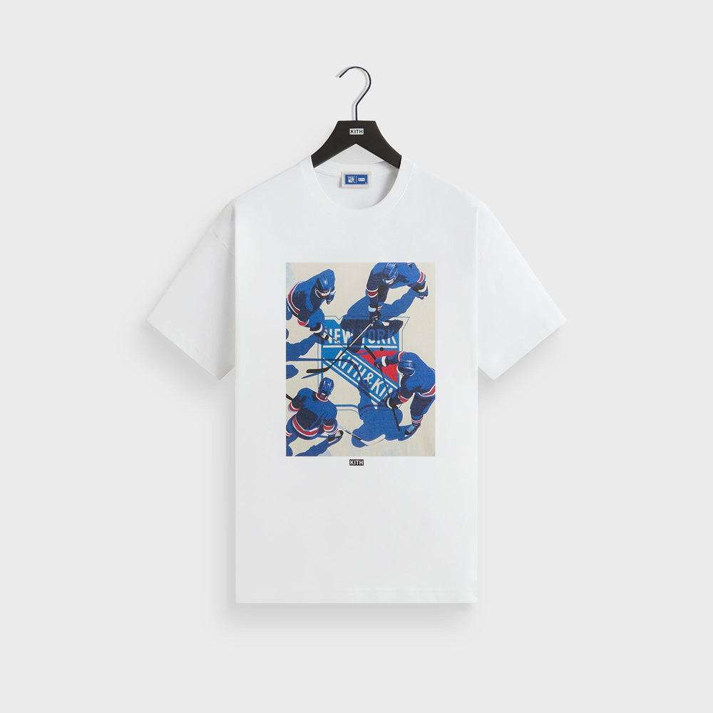 Kith for the New York Rangers On Ice Vintage Tee - White