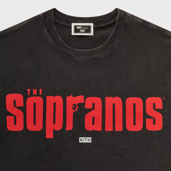 Kith for The Sopranos Main Logo Vintage Tee - Black