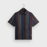 Kith Seersucker Boxy Collared Overshirt - Nocturnal