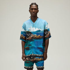 Giorgio Armani & Kith Sardinia Short Sleeve Zip Shirt - Multi