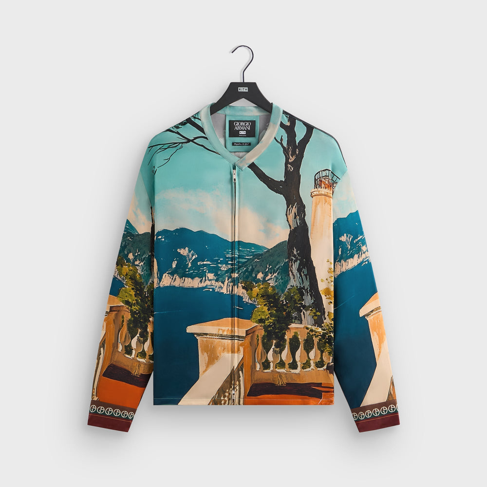 Giorgio Armani & Kith Capri Long Sleeve Zip-Up Shirt - Multi