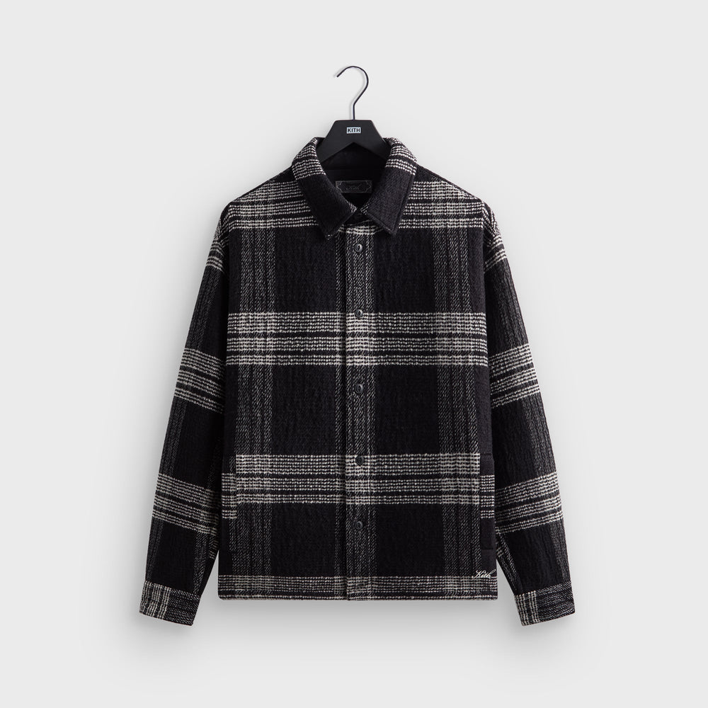 Kith Textured Plaid Isaiah Buttondown - Black