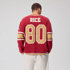 Kith for the NFL San Francisco 49ers V-neck Beau Knit Sweater - Presen