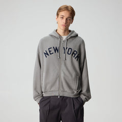 Kith for the New York Yankees Cropped Braxton Full Zip Hoodie - Statue