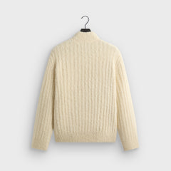 &Kin Boucle Wyatt Quarter Zip - Sandrift