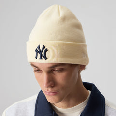 Kith & New Era for the New York Yankees Knit Beanie - Sandrift