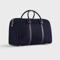 Kith Monogram Suede Traveler K40 Bag - Ink