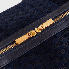 Kith Monogram Suede Traveler K40 Bag - Ink