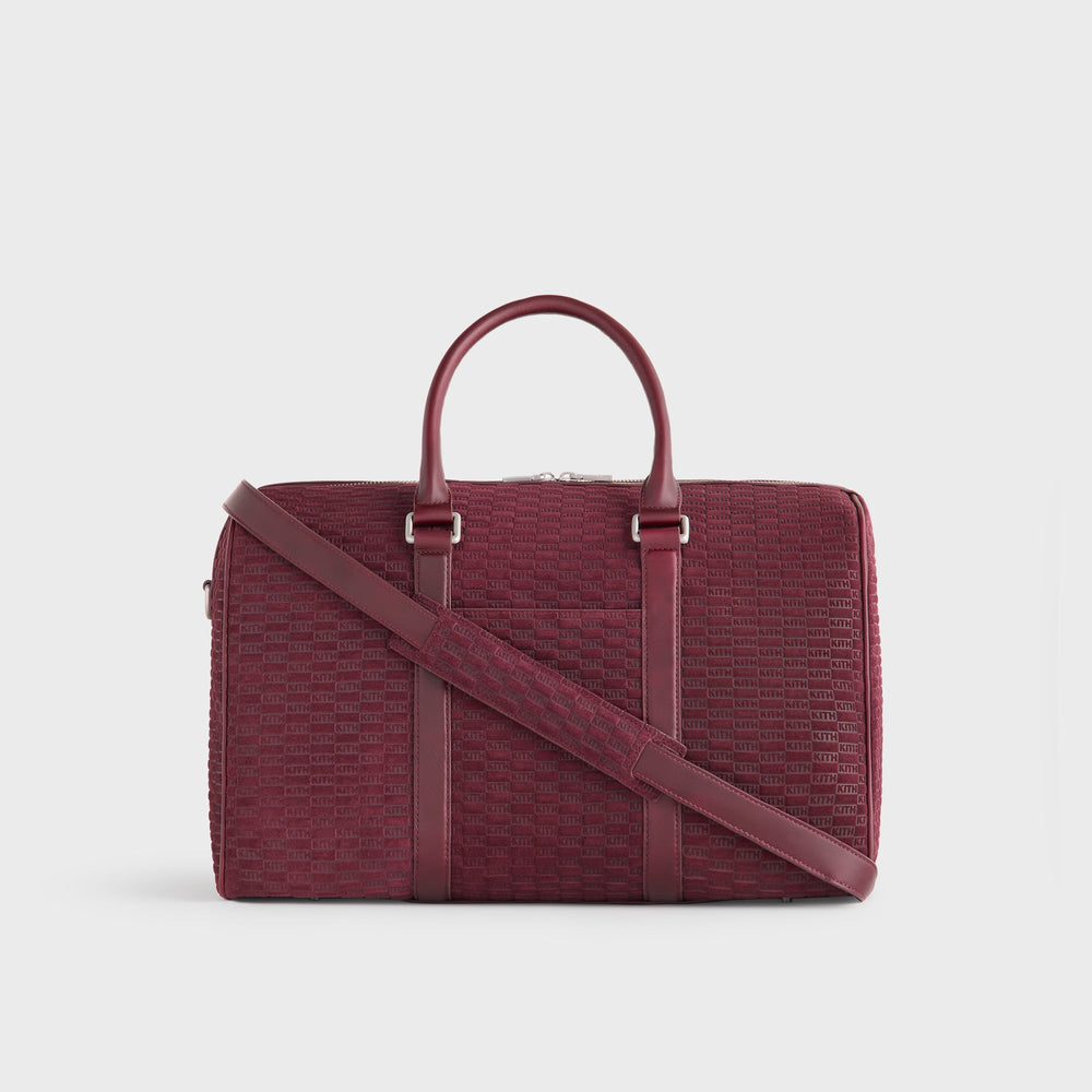 Kith Monogram Suede Traveler K40 Bag - Magma