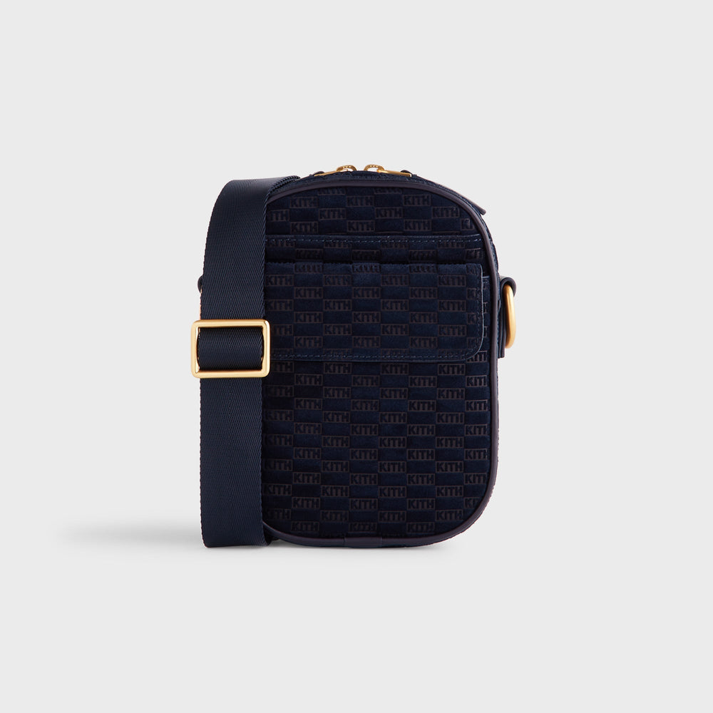Kith Monogram Suede Passenger K15 Bag - Ink