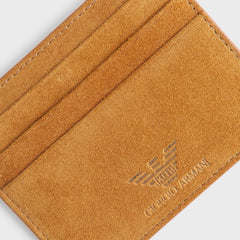 Giorgio Armani & Kith Suede Card Holder - Tan