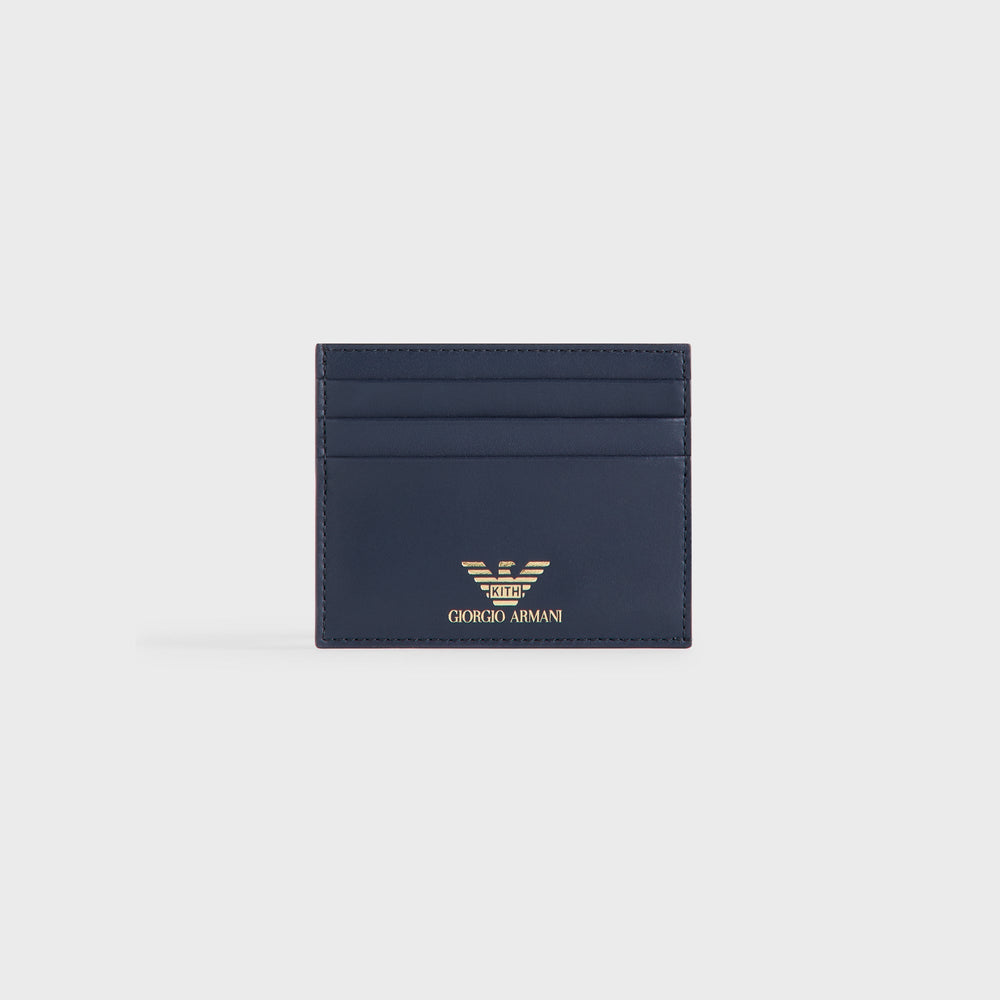 Giorgio Armani & Kith Leather Card Holder - Nocturnal