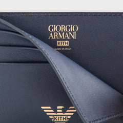 Giorgio Armani & Kith Leather Card Holder - Nocturnal