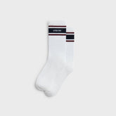 Kith Ivy for Wilson Stripe Logo Crew Socks - White / Port Royal