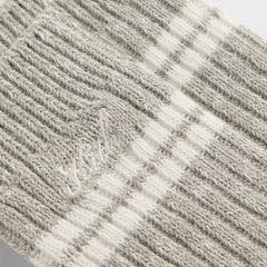 Kith Calf Stripe Marled Crew Sock - Light Heather Grey