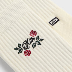 Kith Embroidered Rose Crew Socks - Silk