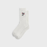Kith Embroidered Rose Crew Socks - Light Heather Grey