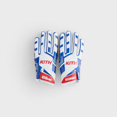 Kith & Wilson for the NFL Receiver Gloves - Blue / White