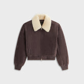Kith Women Dalton Debossed Suede Bomber - Hematite