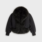 Kith Women Senna Faux Fur Reversible Bomber - Black