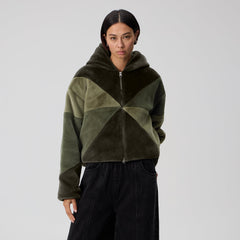 Kith Women Toshi III Faux Fur Pinwheel Bomber Jacket - Monarch