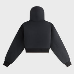 Kith Women Bex Cropped Denim Puffer - Washed Black