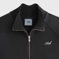 Kith Women Davin Cropped Fleece Track Zip - Black