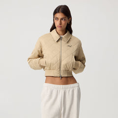 Kith Women Reversible Landry IV Cropped Satin Bomber Jacket - Canopy