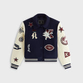 Kith Women Campbell II Melton Varsity Bomber Jacket - Nocturnal