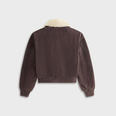 Kith Women Dalton Debossed Suede Bomber - Hematite