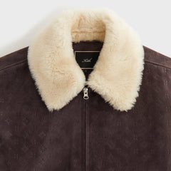 Kith Women Dalton Debossed Suede Bomber - Hematite