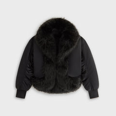 Kith Women Senna Faux Fur Reversible Bomber - Black