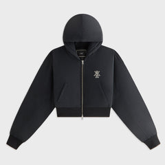 Kith Women Bex Cropped Denim Puffer - Washed Black