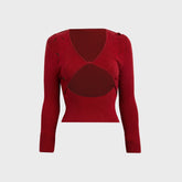 Isa Boulder Argyle Open Cardigan - Cherry